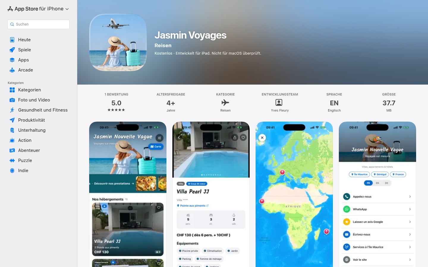 Jasmin Voyages sur l'App Store